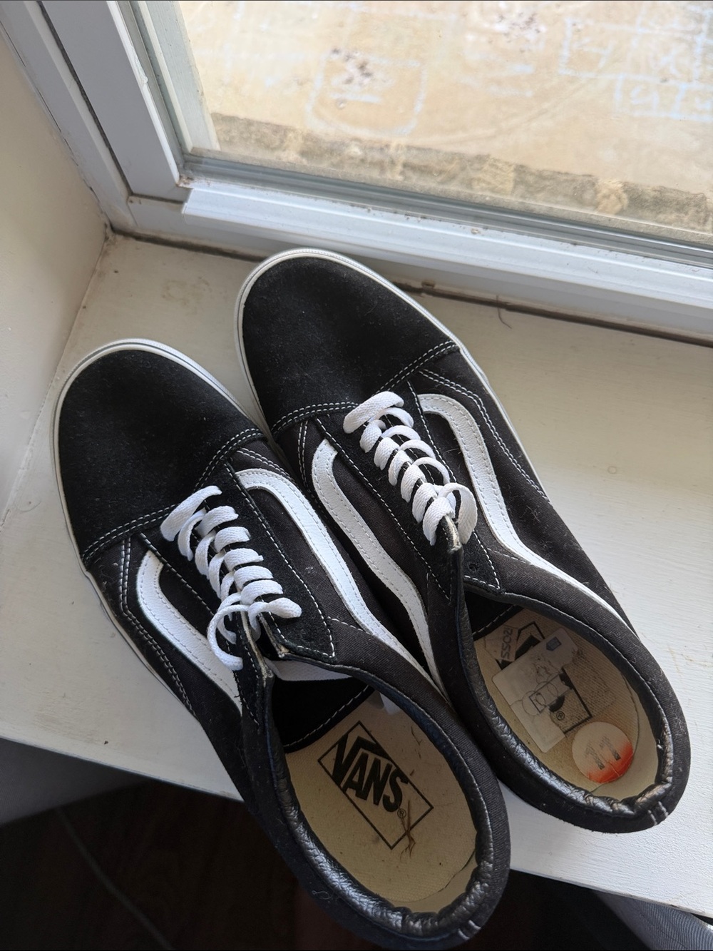 Vans Old Skool Black and White Low-Top Sneakers